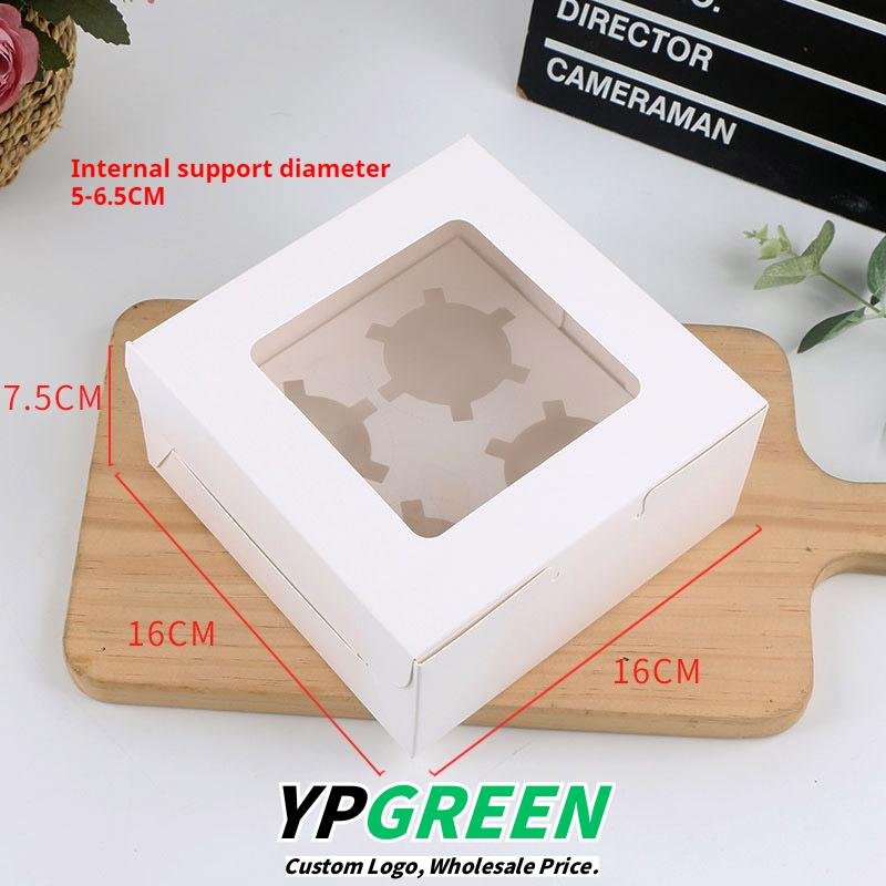 2/4/6/12 Hole Muffin Cake Boxes – Windowed Paper Cupcake Packaging from Manufacturer