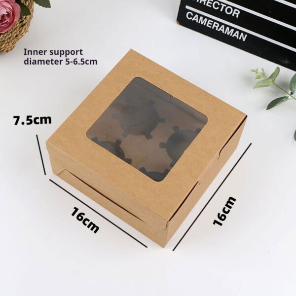 2/4/6/12 Hole Muffin Cake Boxes – Windowed Paper Cupcake Packaging from Manufacturer