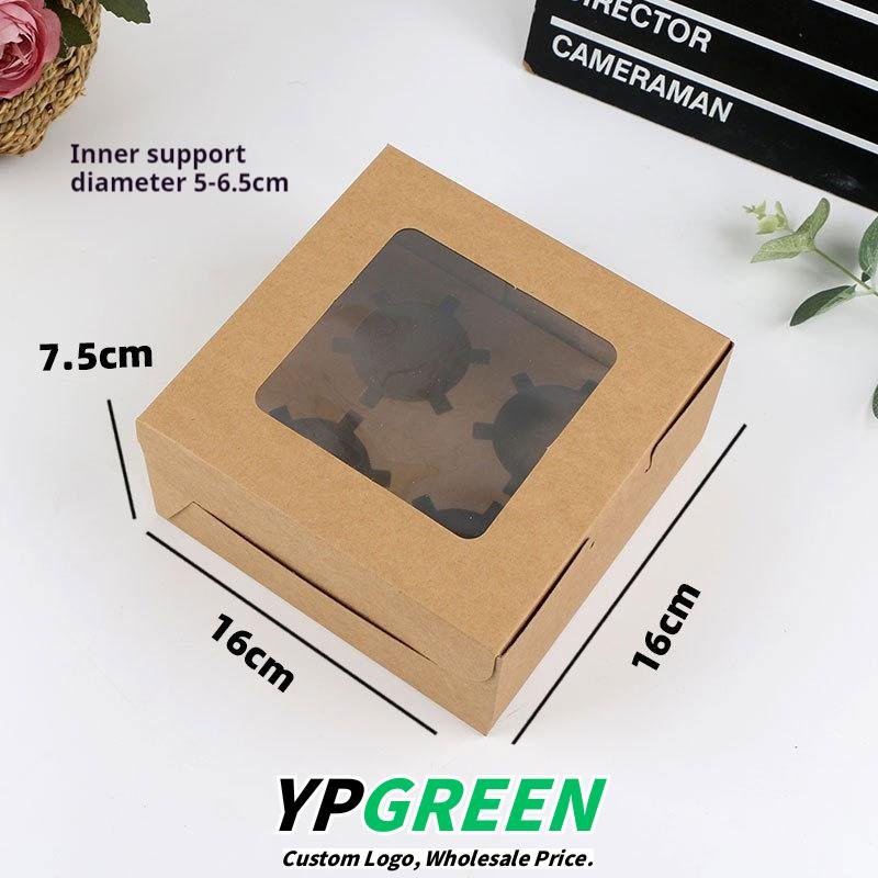 2/4/6/12 Hole Muffin Cake Boxes – Windowed Paper Cupcake Packaging from Manufacturer