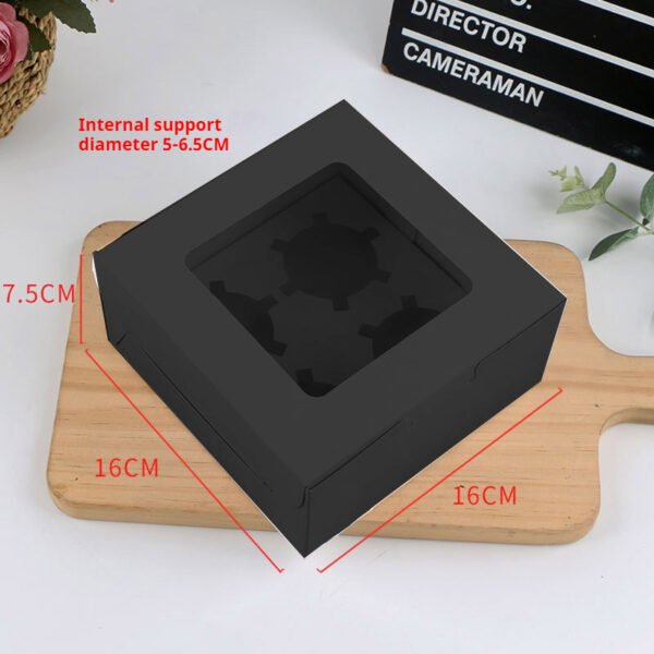 2/4/6/12 Hole Muffin Cake Boxes – Windowed Paper Cupcake Packaging from Manufacturer