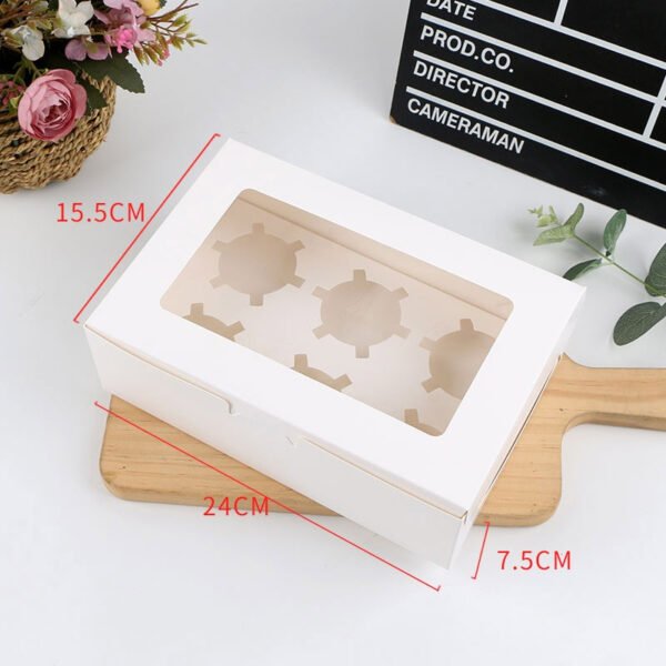 2/4/6/12 Hole Muffin Cake Boxes – Windowed Paper Cupcake Packaging from Manufacturer