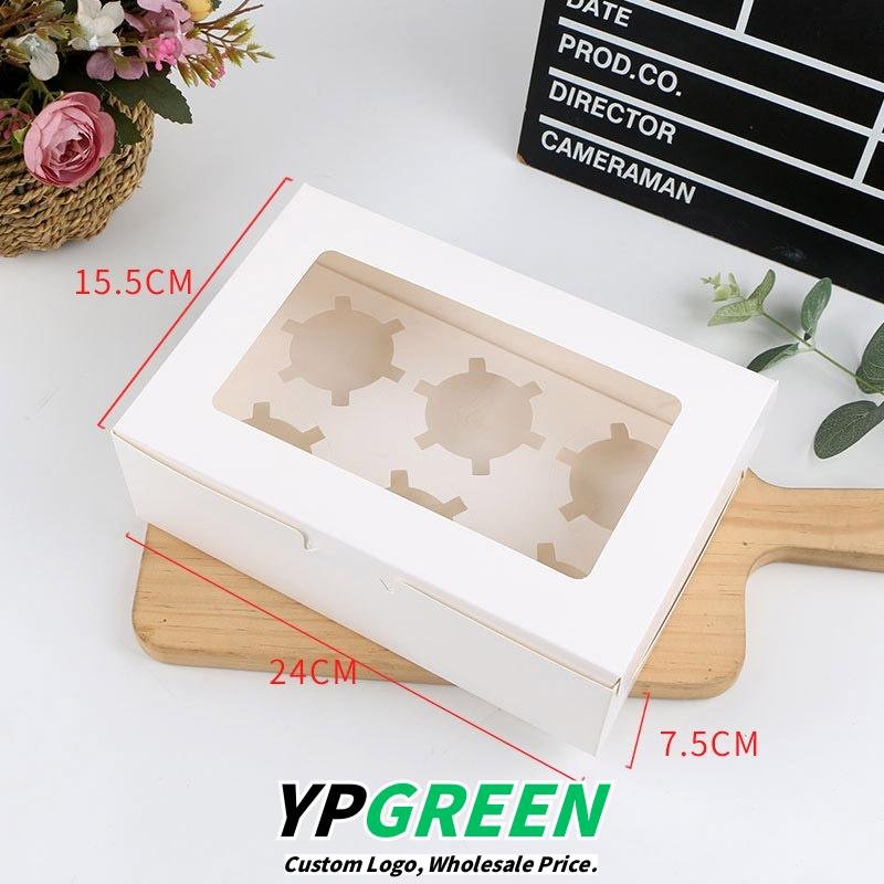 2/4/6/12 Hole Muffin Cake Boxes – Windowed Paper Cupcake Packaging from Manufacturer