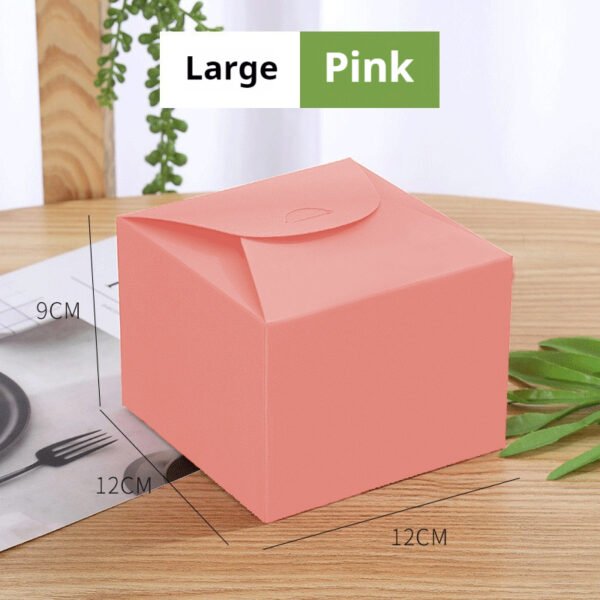 Square Kraft Paper Cake Box – Gift Packaging for Cookies, Egg Yolk Pastries, and Sweets