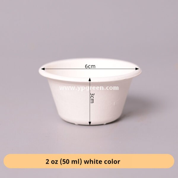 Compostable Pulp Sauce Cup – Disposable Salad & Condiment Container for Takeout