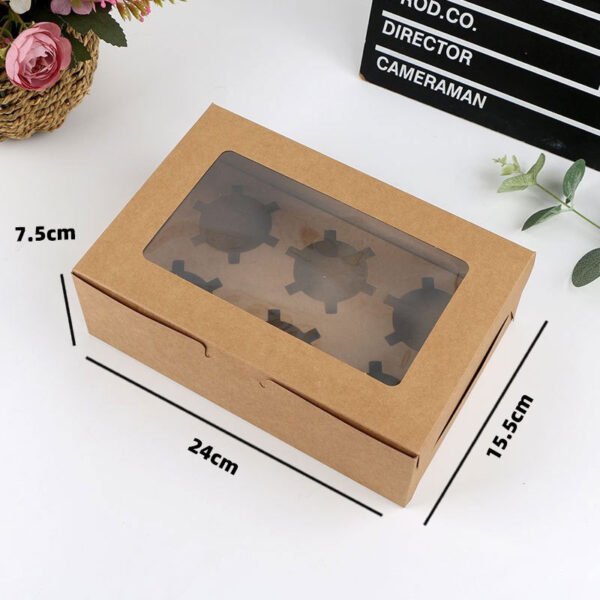 2/4/6/12 Hole Muffin Cake Boxes – Windowed Paper Cupcake Packaging from Manufacturer