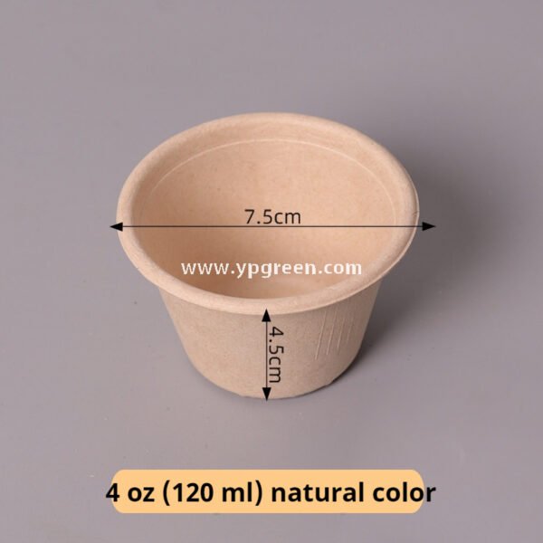 Compostable Pulp Sauce Cup – Disposable Salad & Condiment Container for Takeout