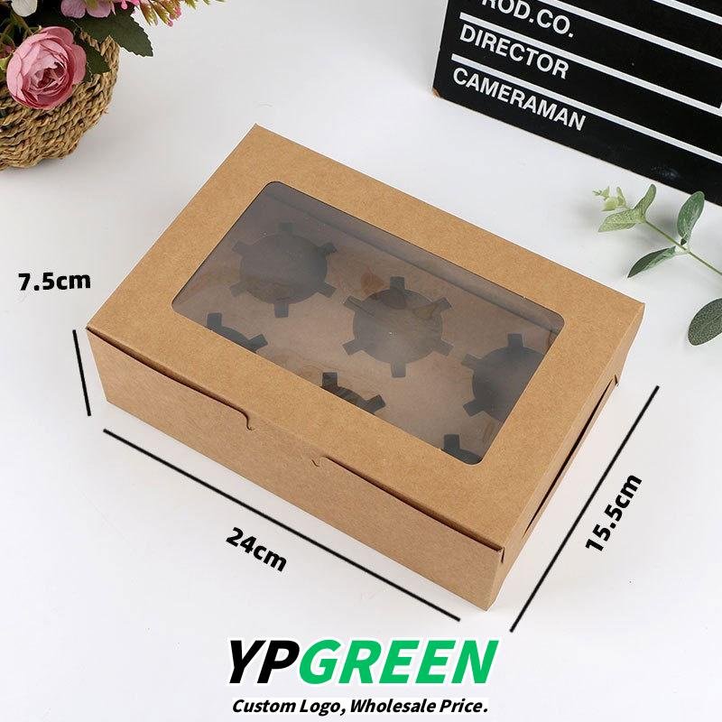 2/4/6/12 Hole Muffin Cake Boxes – Windowed Paper Cupcake Packaging from Manufacturer