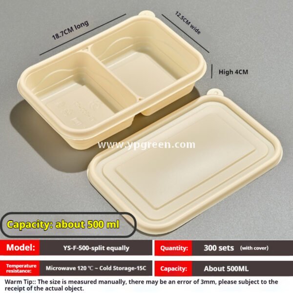 Compostable Cornstarch Meal Box – 3/4/5/6 Compartments Disposable Lunch Containers