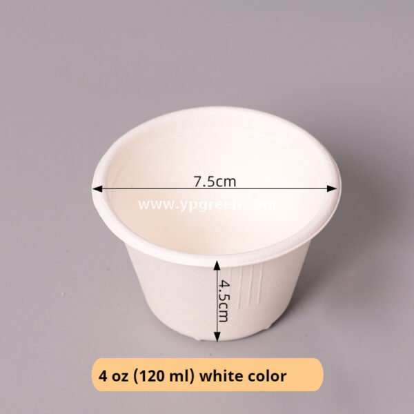Compostable Pulp Sauce Cup – Disposable Salad & Condiment Container for Takeout