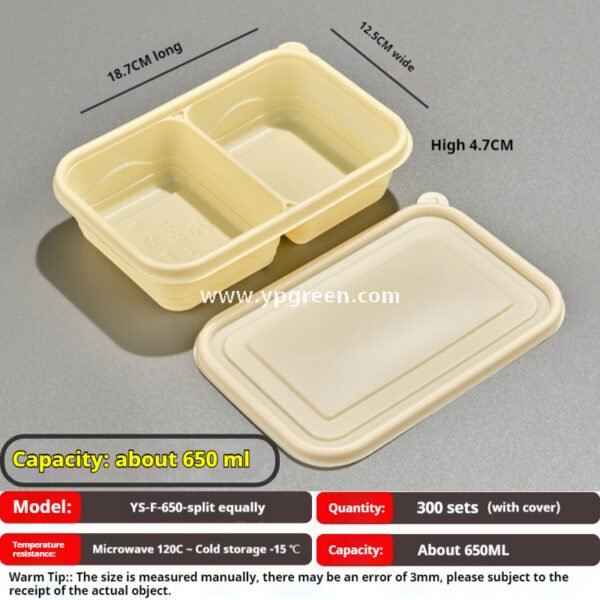 Compostable Cornstarch Meal Box – 3/4/5/6 Compartments Disposable Lunch Containers