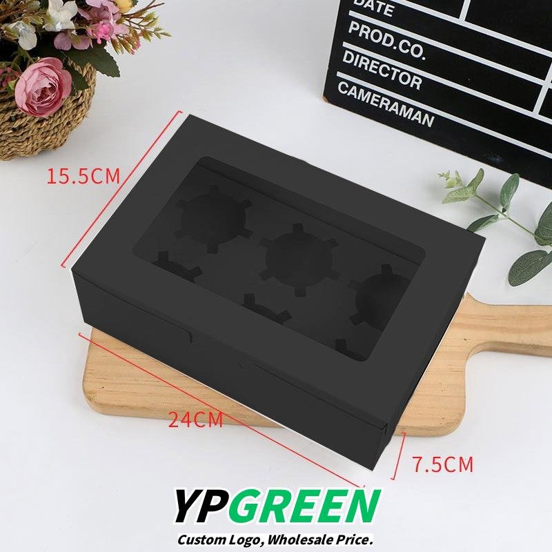 2/4/6/12 Hole Muffin Cake Boxes – Windowed Paper Cupcake Packaging from Manufacturer