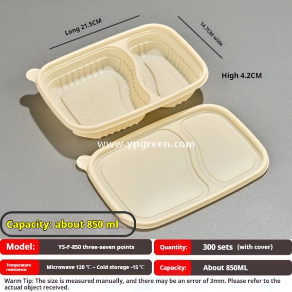 Compostable Cornstarch Meal Box – 3/4/5/6 Compartments Disposable Lunch Containers