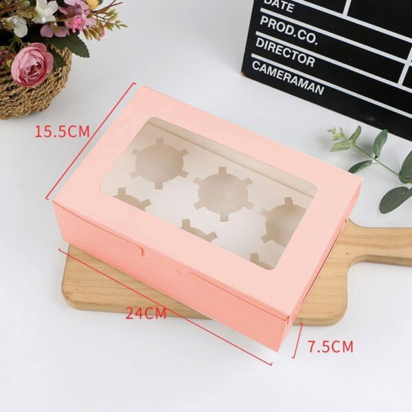 2/4/6/12 Hole Muffin Cake Boxes – Windowed Paper Cupcake Packaging from Manufacturer