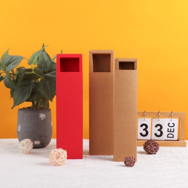 Drawer Style Kraft Paper Box – Long Strip Packaging for Mooncakes, Macarons & Cookies