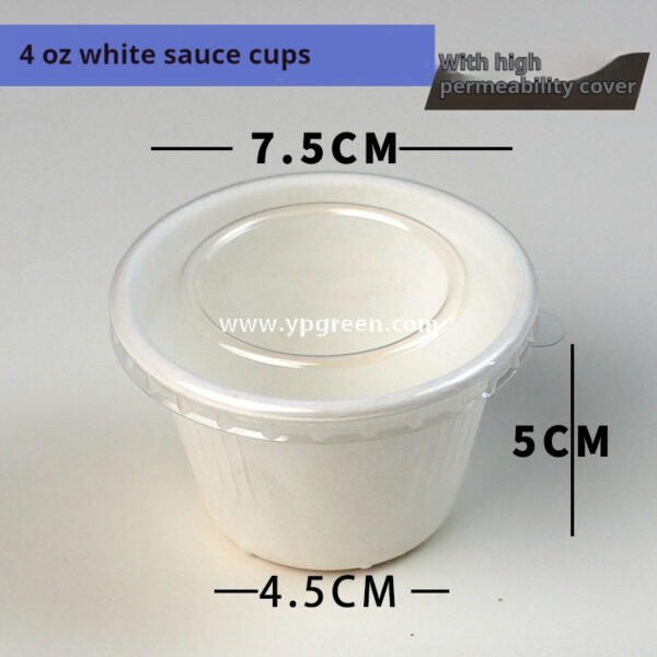Compostable Pulp Sauce Cup – Disposable Salad & Condiment Container for Takeout