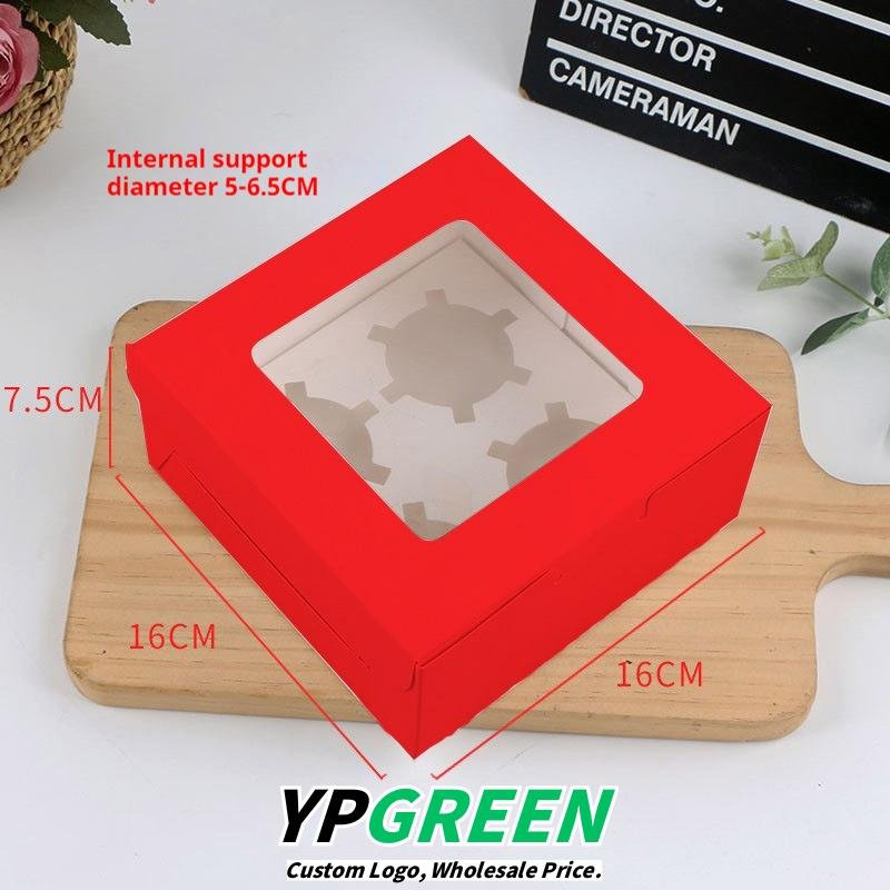 2/4/6/12 Hole Muffin Cake Boxes – Windowed Paper Cupcake Packaging from Manufacturer