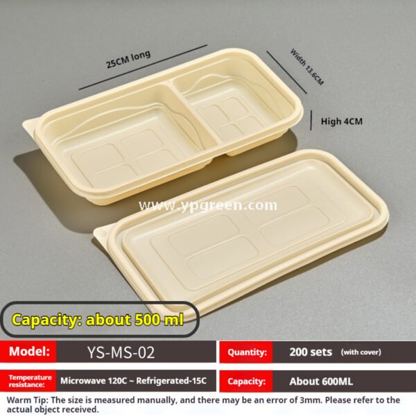 Compostable Cornstarch Meal Box – 3/4/5/6 Compartments Disposable Lunch Containers