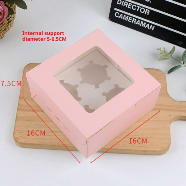2/4/6/12 Hole Muffin Cake Boxes – Windowed Paper Cupcake Packaging from Manufacturer