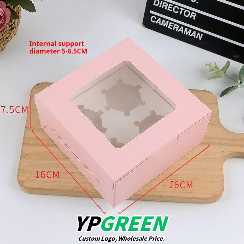 2/4/6/12 Hole Muffin Cake Boxes – Windowed Paper Cupcake Packaging from Manufacturer
