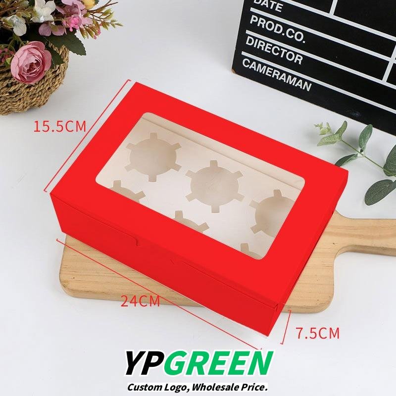2/4/6/12 Hole Muffin Cake Boxes – Windowed Paper Cupcake Packaging from Manufacturer