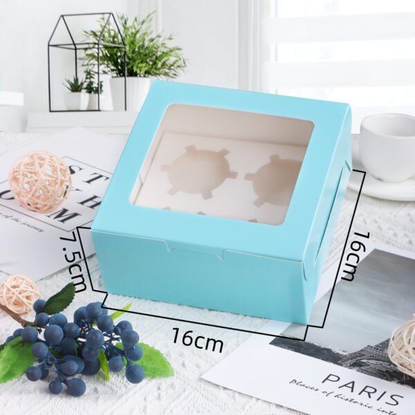 2/4/6/12 Hole Muffin Cake Boxes – Windowed Paper Cupcake Packaging from Manufacturer