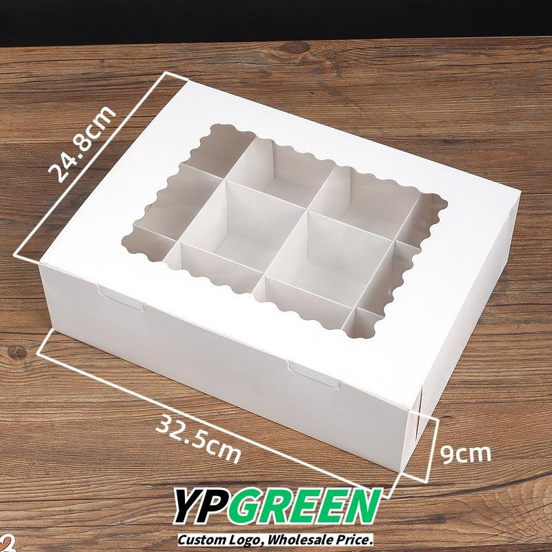 2/4/6/12 Hole Muffin Cake Boxes – Windowed Paper Cupcake Packaging from Manufacturer