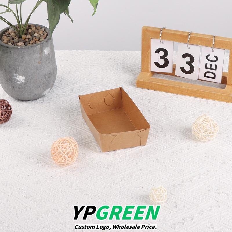 Disposable Kraft Paper Boat Tray with Oil-Proof Lining Supplier