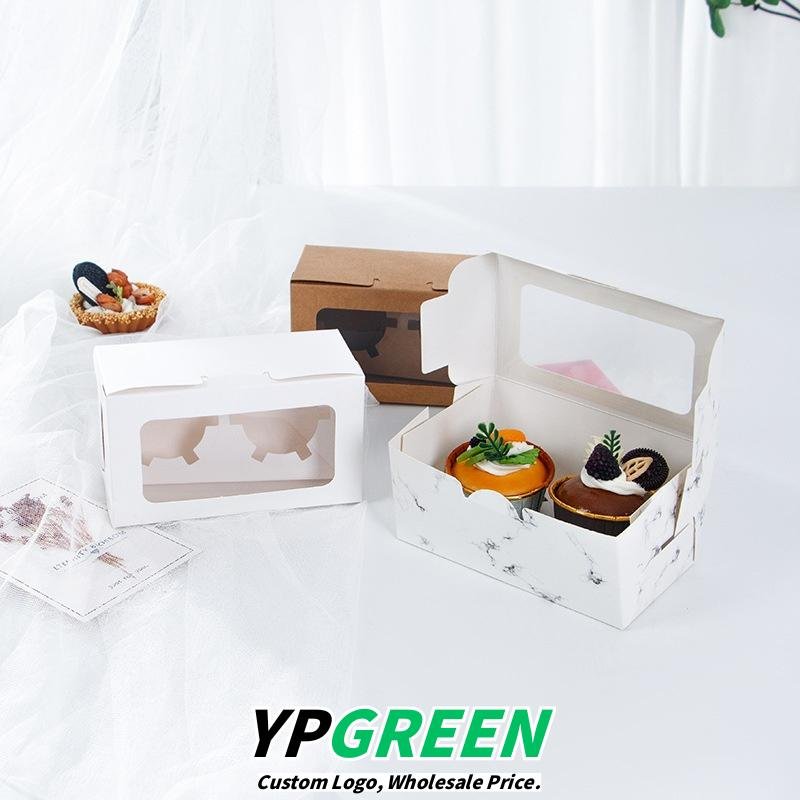 2/4/6/12 Hole Muffin Cake Boxes – Windowed Paper Cupcake Packaging from Manufacturer