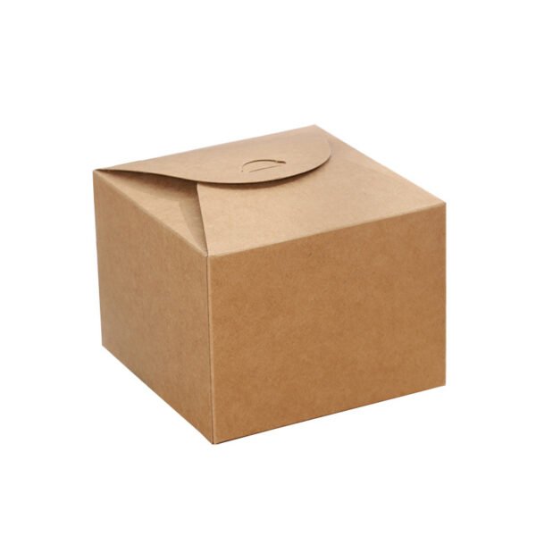 Square Kraft Paper Cake Box – Gift Packaging for Cookies, Egg Yolk Pastries, and Sweets