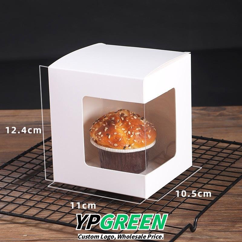 Windowed Dessert Box for Cupcake & Tart – Bakery Takeout Packaging Factory