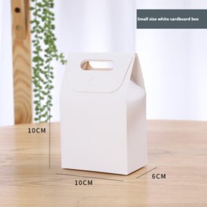 Bakery Paper Gift Box with Handle – Cookie & Nougat Packaging for Takeaway