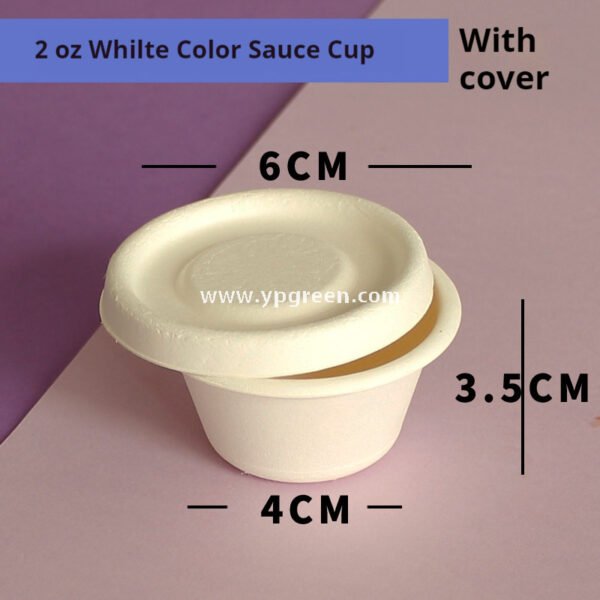 Compostable Pulp Sauce Cup – Disposable Salad & Condiment Container for Takeout
