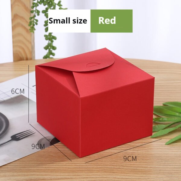 Square Kraft Paper Cake Box – Gift Packaging for Cookies, Egg Yolk Pastries, and Sweets