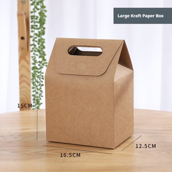 Bakery Paper Gift Box with Handle – Cookie & Nougat Packaging for Takeaway