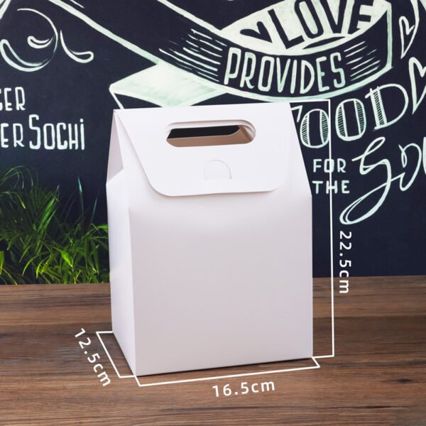 Bakery Paper Gift Box with Handle – Cookie & Nougat Packaging for Takeaway