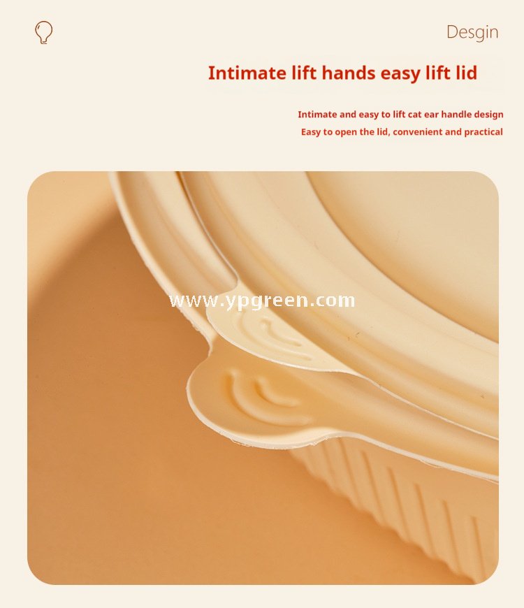 13.2×4.5 cm Compostable Cornstarch Round bowl 300ml degradable Takeout Container for Meals & Soups