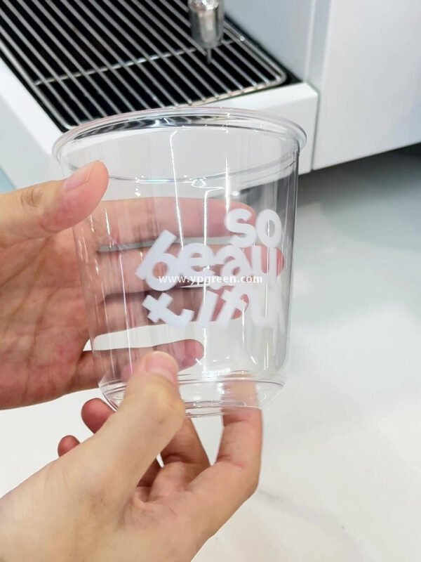 U-Shaped Clear PET Cups with Lids – Iced Coffee & Smoothie To-Go