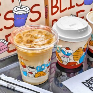 Branded Paper Coffee Cups with Lids and Carry Bags – Perfect for Takeout