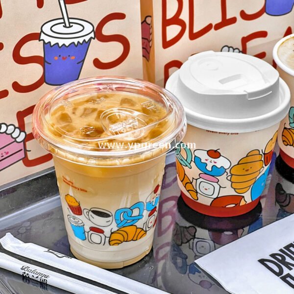 Branded Paper Coffee Cups with Lids and Carry Bags – Perfect for Takeout