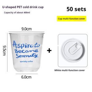 U-Shaped Clear PET Cups with Lids – Iced Coffee & Smoothie To-Go