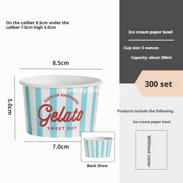 Disposable Ice Cream Paper Cups – Gelato & Yogurt To-Go Bowls