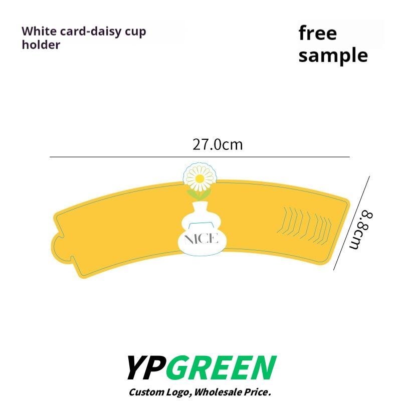 12oz / 14oz Floral Coffee Cup with Sleeve – Tulip, Sunflower & Daisy Designs