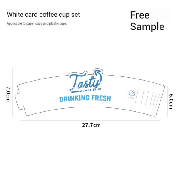18oz 500ml PET Clear Cold Drink Cup with Custom White Paper Sleeve – 9.8x7.5x9.9cm