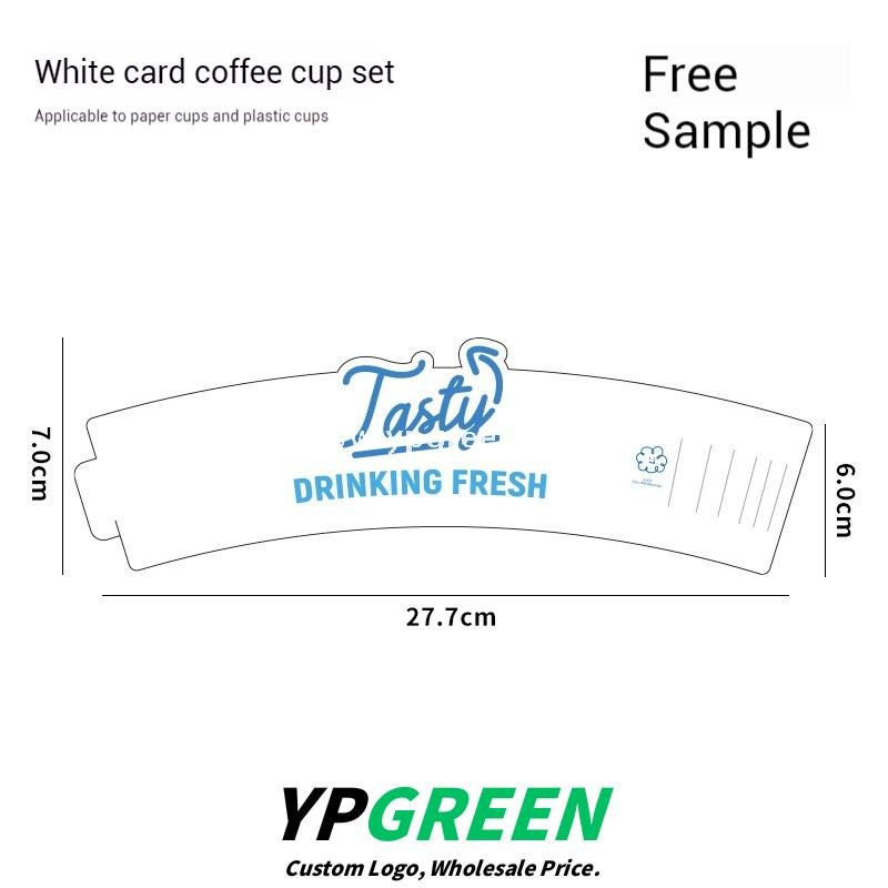 18oz 500ml PET Clear Cold Drink Cup with Custom White Paper Sleeve – 9.8x7.5x9.9cm
