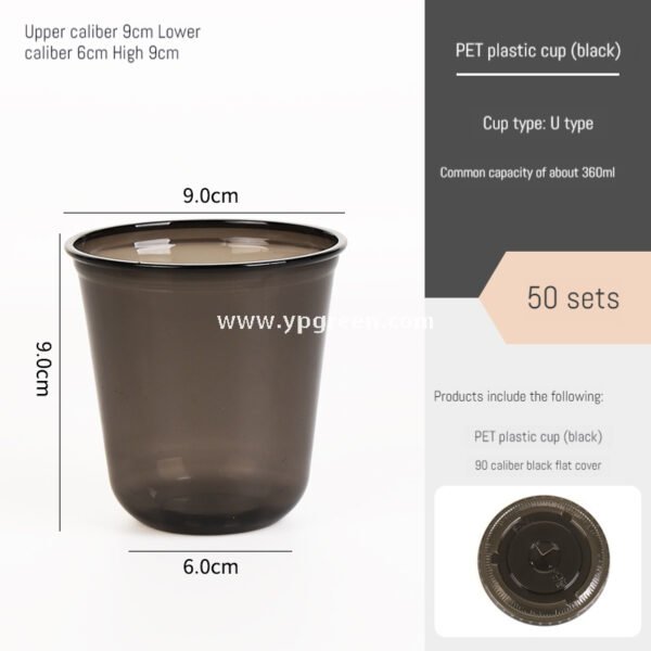 Black Frosted Plastic Cold Drink Cups – Injection Molded Beverage Cups