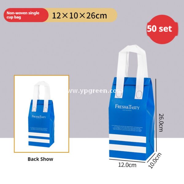 500ml Blue Metallic-Lined Plastic Cup 9x4.8x15.7cm + Leak-Resistant White Lid