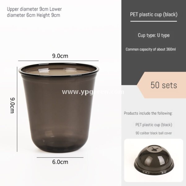 Black Frosted Plastic Cold Drink Cups – Injection Molded Beverage Cups