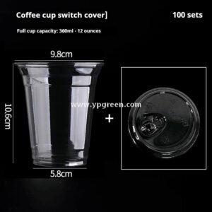 Disposable Clear Plastic Cups with Lids – Iced Coffee & Milk Tea To-Go
