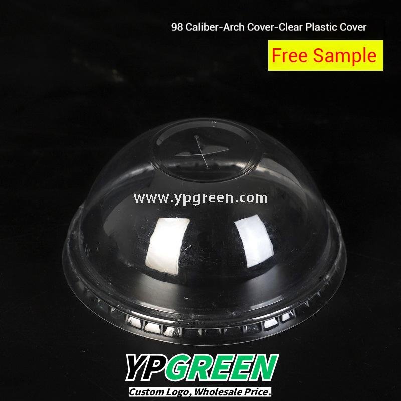 18oz 500ml PET Clear Cold Drink Cup with Custom White Paper Sleeve – 9.8x7.5x9.9cm