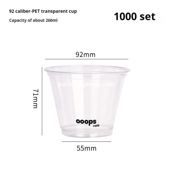 Black PET Cold Drink Cups with Lids – Disposable Commercial Use